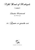 Monteverdi Madrigals Book 5 - 16. Amor se giusto sei